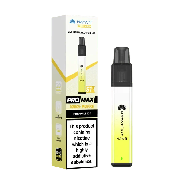 Hayati Pro Max S1 1000+ Puff Pre-Filled Pod Kit (Box of 10) - Get in £20.99