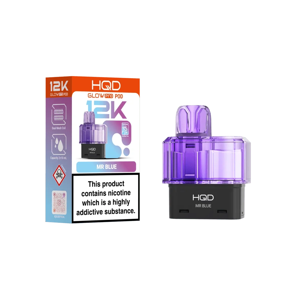 HQD Glow AIR 12K Prefilled Pods -Box of 5