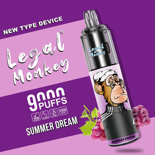 Legal Monkey 9000 Prefilled Pod Kit Box of 5