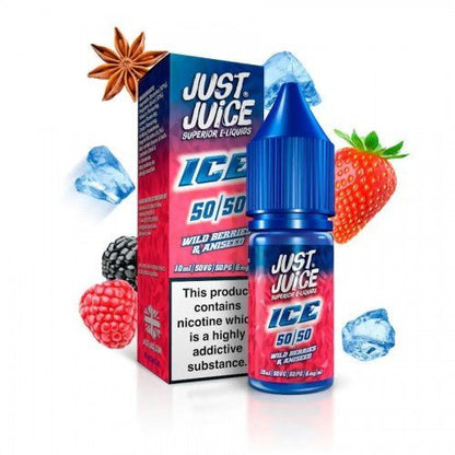 Pack of 5 Just Juice Ice 10ml Nic Salts