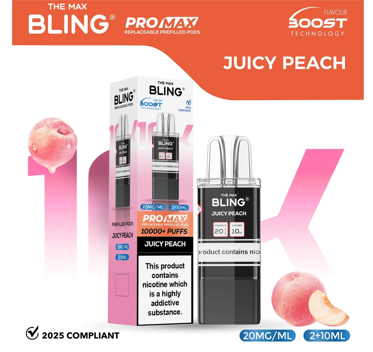 The Bling 10k Pro Max Replacement Pods (BOX OF 5)