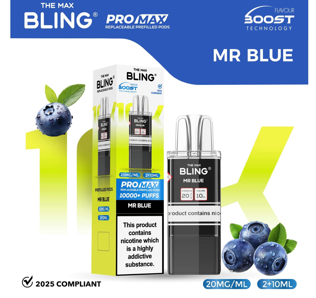 The Bling 10k Pro Max Replacement Pods (BOX OF 5)