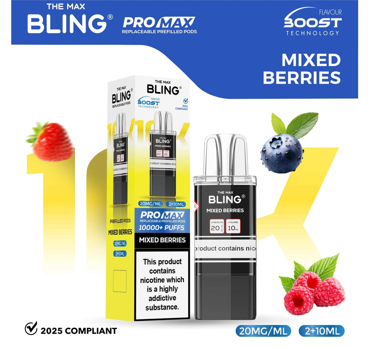 The Bling 10k Pro Max Replacement Pods (BOX OF 5)