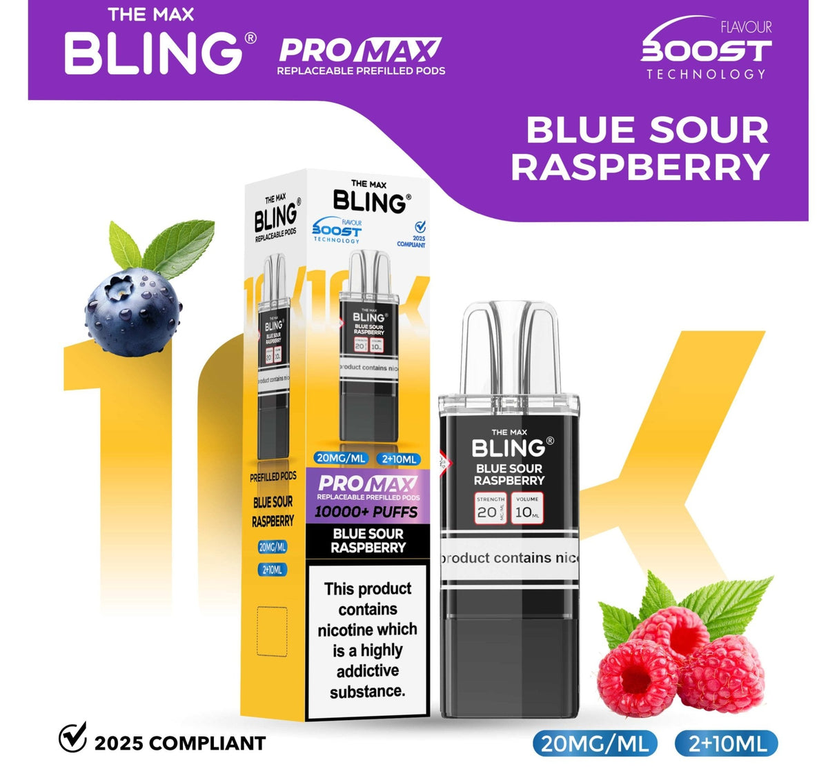 The Bling 10k Pro Max Replacement Pods (BOX OF 5)