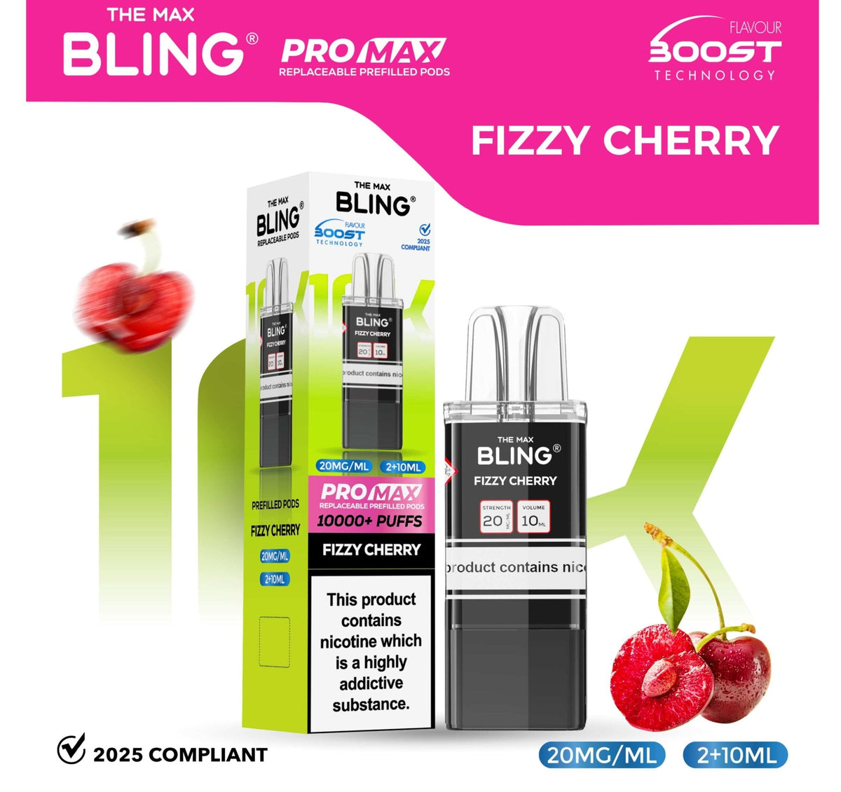 The Bling 10k Pro Max Replacement Pods (BOX OF 5)