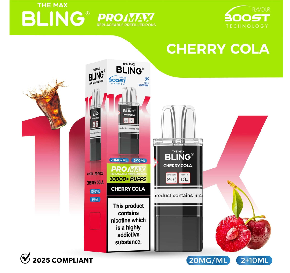 The Bling 10k Pro Max Replacement Pods (BOX OF 5)