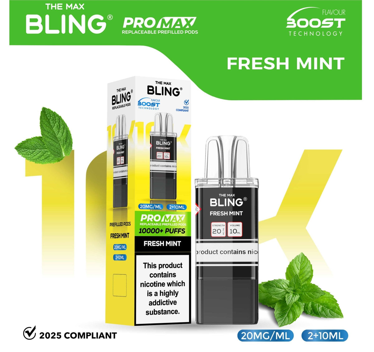 The Bling 10k Pro Max Replacement Pods (BOX OF 5)