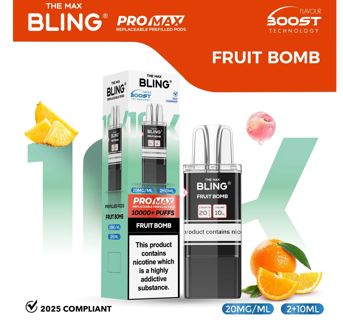 The Bling 10k Pro Max Replacement Pods (BOX OF 5)