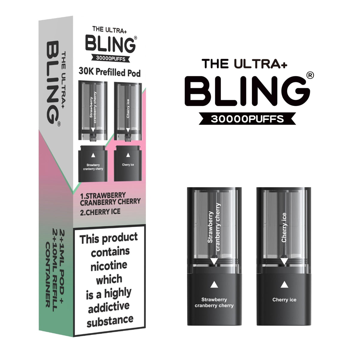The Bling Ultra Plus 30k Replacement Pods Pack of 5