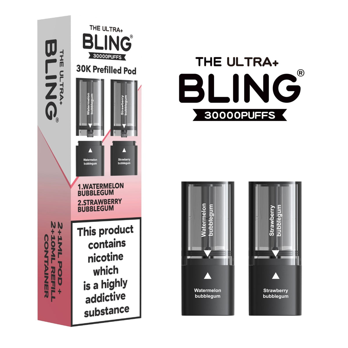 The Bling Ultra Plus 30k Replacement Pods Pack of 5