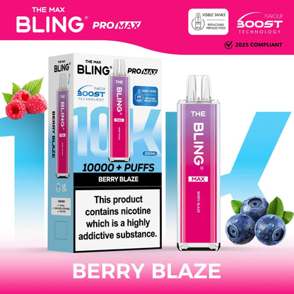 The Crystal Bling Max 10000 Preffilled Vape Kit Box of 5
