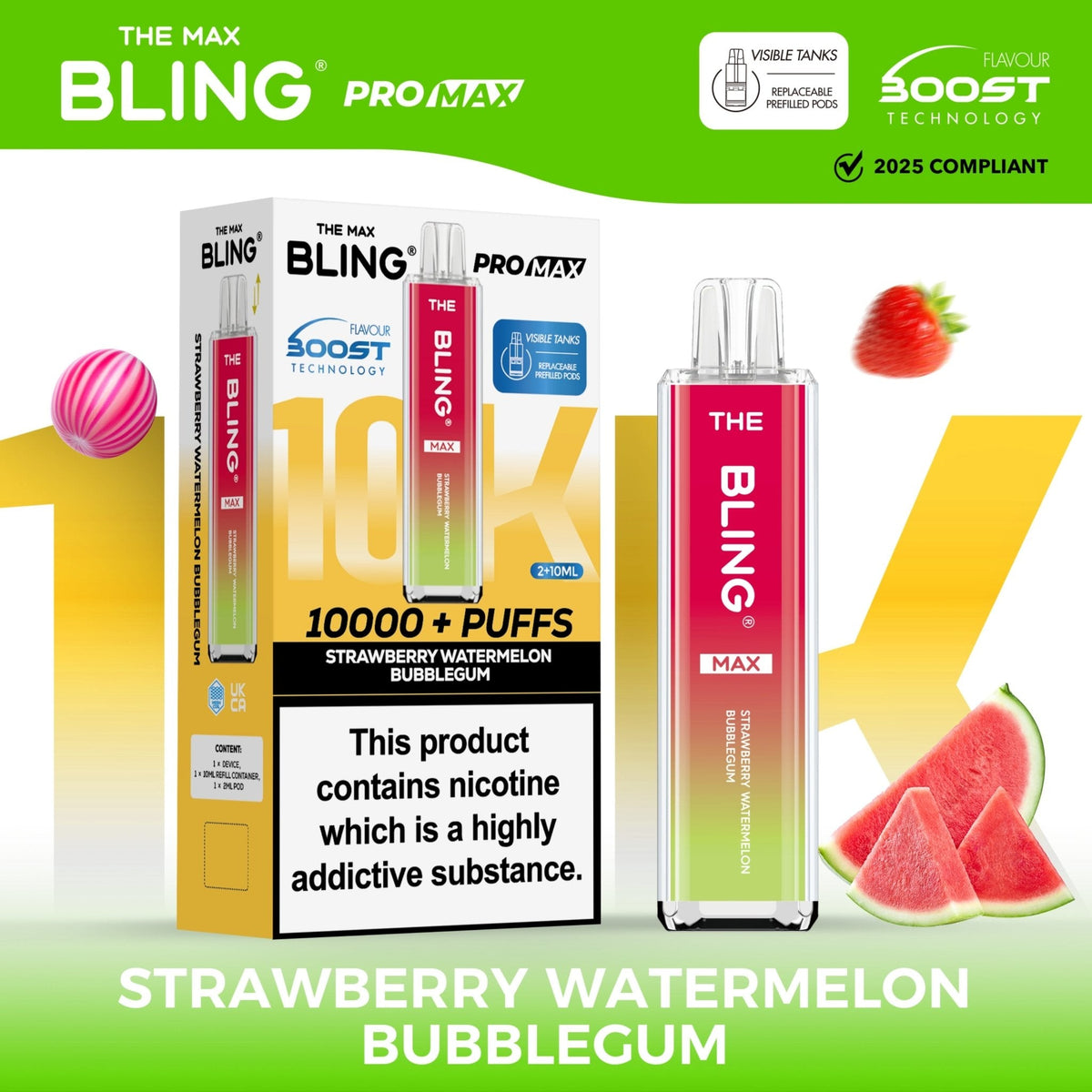 The Crystal Bling Max 10000 Preffilled Vape Kit Box of 5