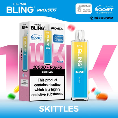 The Crystal Bling Max 10000 Preffilled Vape Kit Box of 5