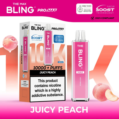 The Crystal Bling Max 10000 Preffilled Vape Kit Box of 5