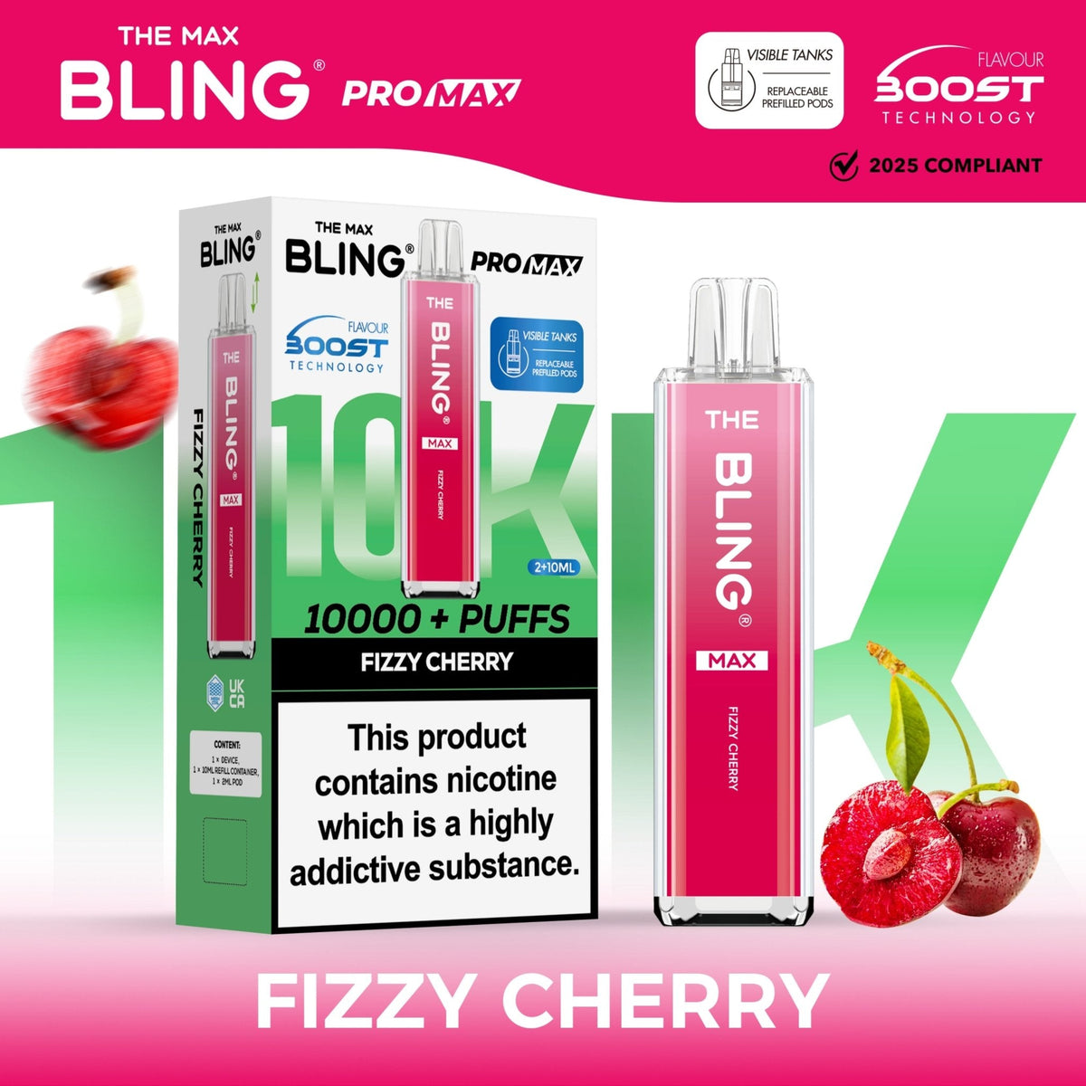 The Crystal Bling Max 10000 Preffilled Vape Kit Box of 5