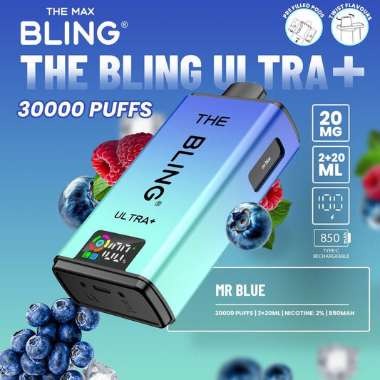 The Crystal Bling Ultra Plus 30k Prefilled Vape Kit  (Box Of 5)